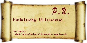 Podolszky Ulisszesz névjegykártya
